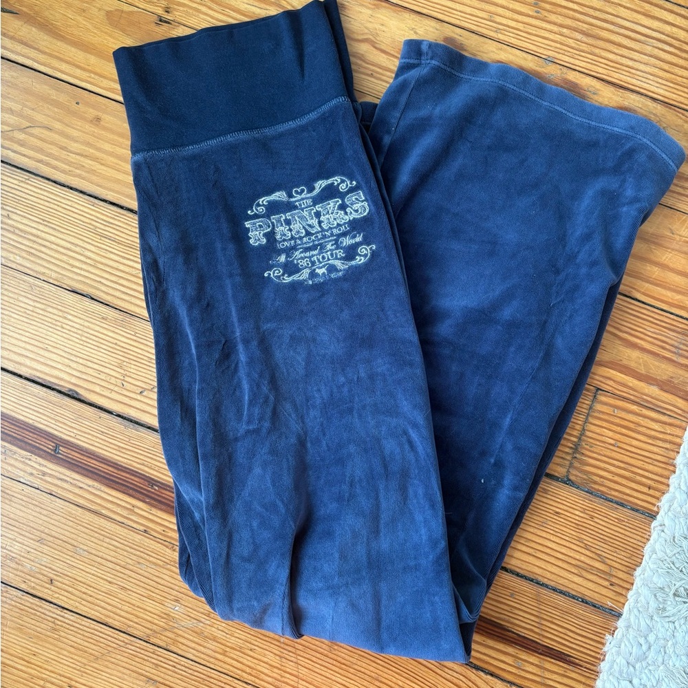 Y2K PINK Love & Rock n Roll Velour Sweatpants